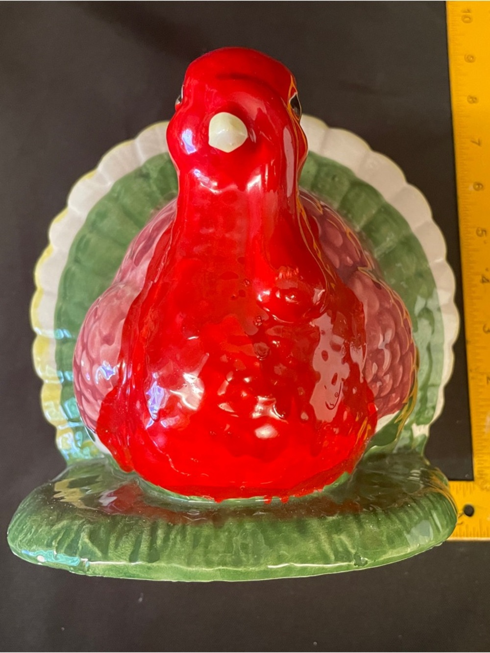 Vintage 5 Pc Thanksgiving Table Set Turkey Napkin Holder, Salt & Pepper Shakers - Picture 6 of 11